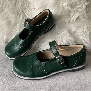 Dark Green Oxford Mary Janes with Buckle NWOT